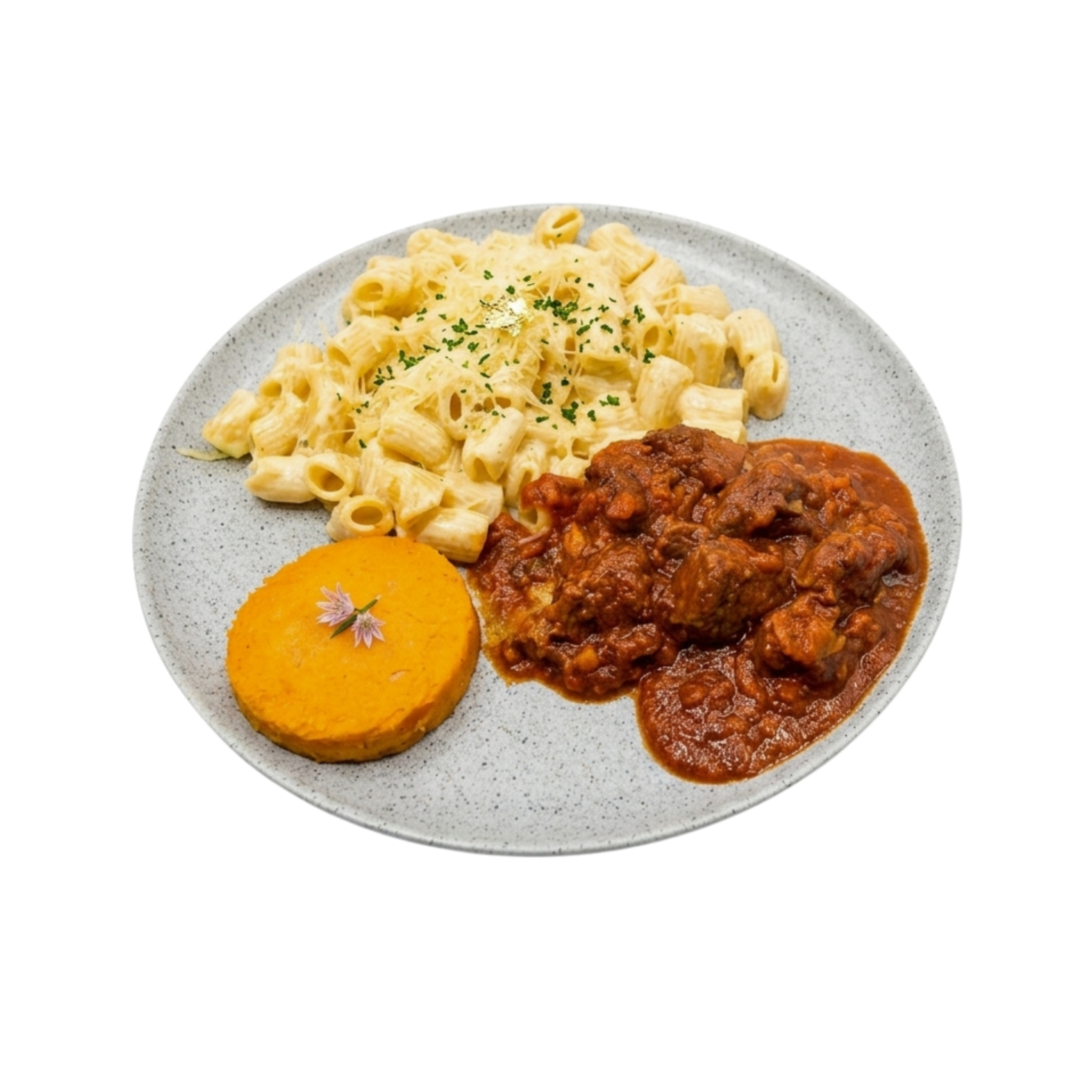 Pasta cremosa con estofado